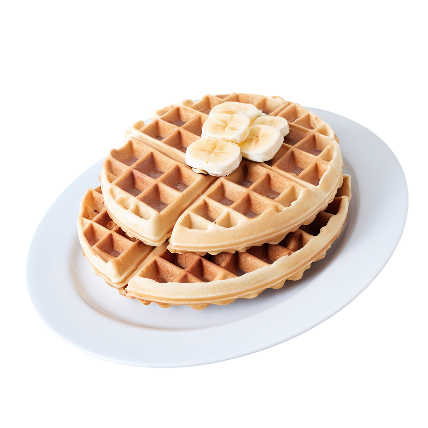 Waffles breakfast foods isolated on transparent background #3683