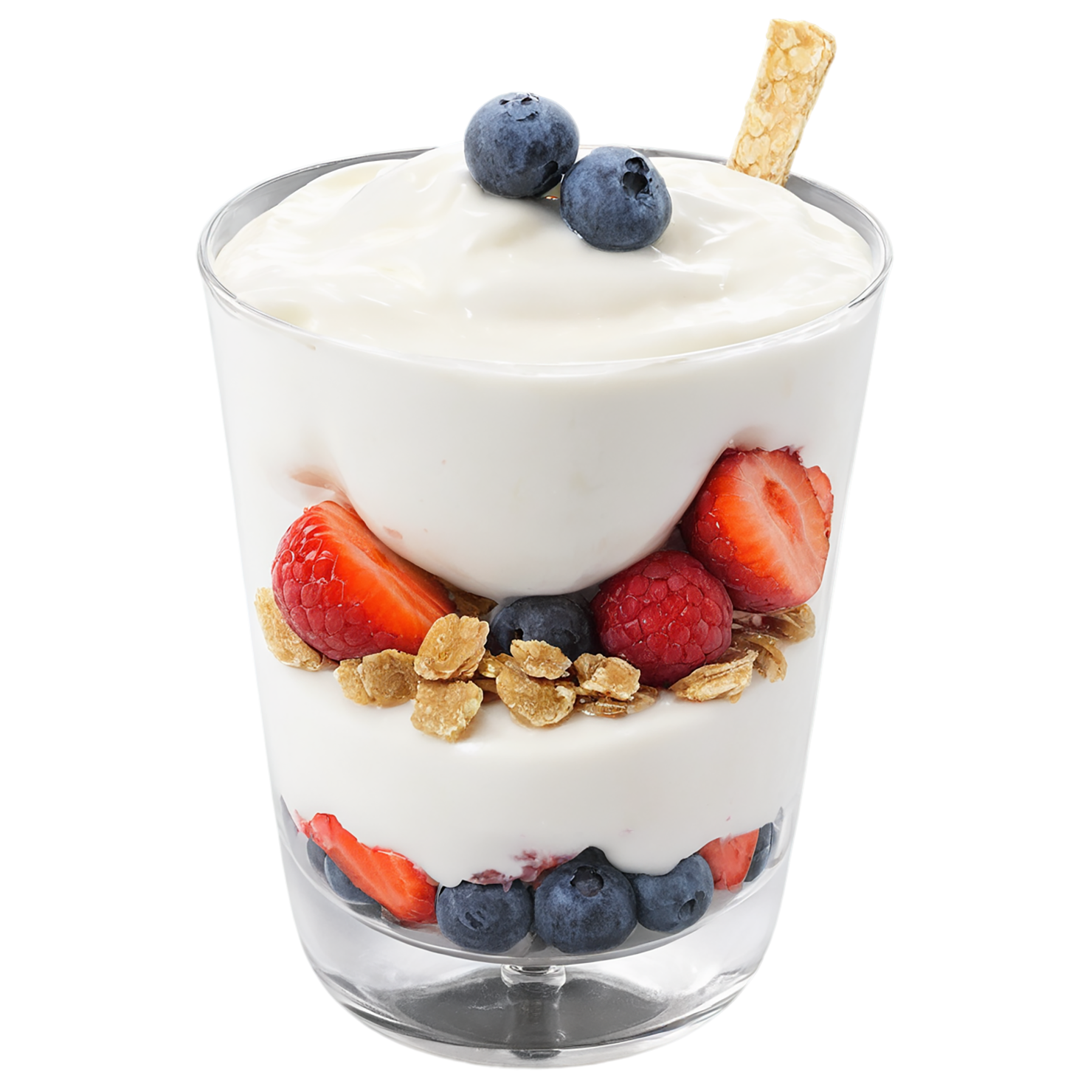 Yogurt parfaits breakfast foods isolated on transparent background #3711