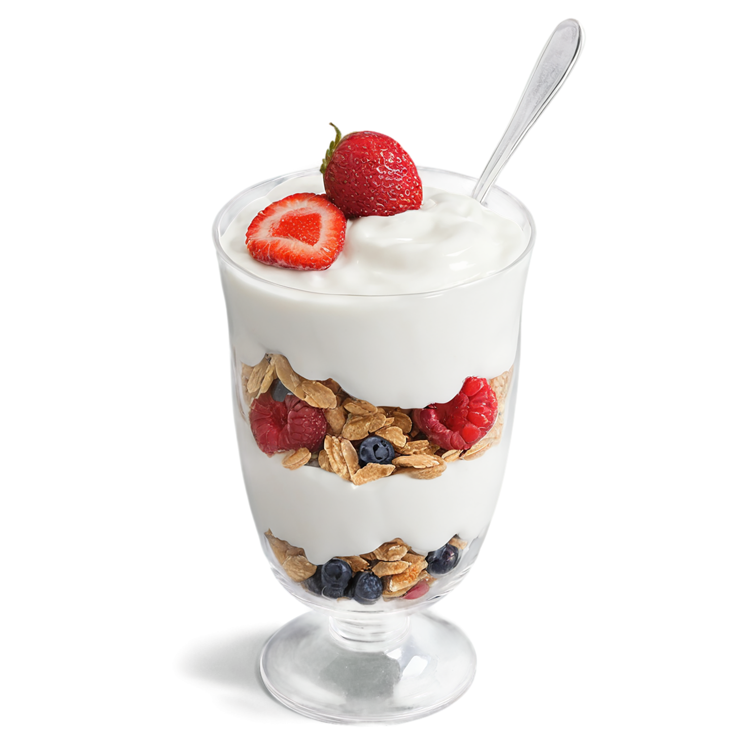 Yogurt parfaits breakfast foods isolated on transparent background #3722