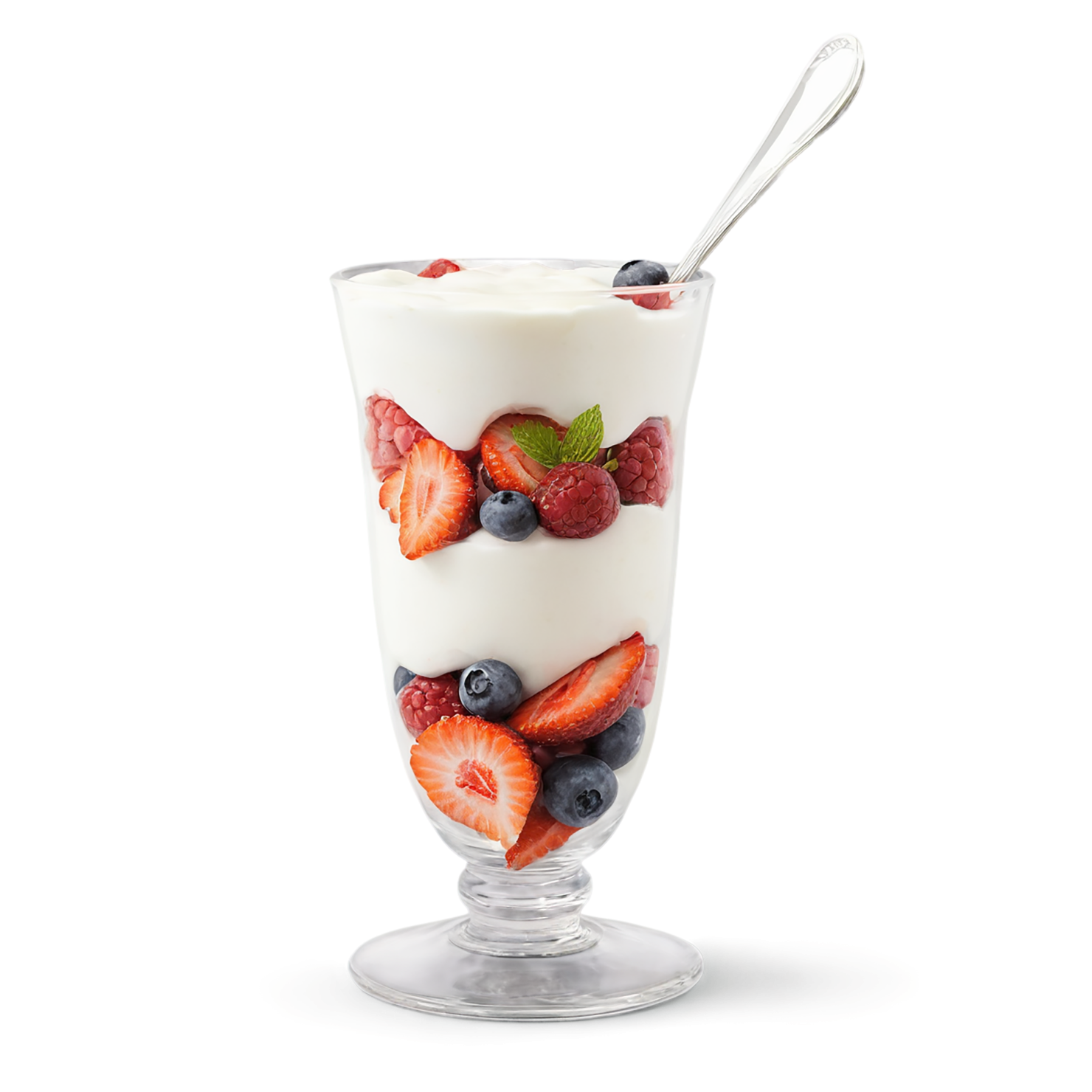 Yogurt parfaits breakfast foods isolated on transparent background #3731