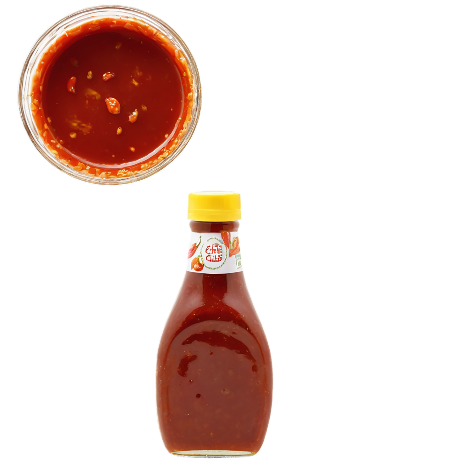 Sweet chili sauce isolated on transparent background #3784
