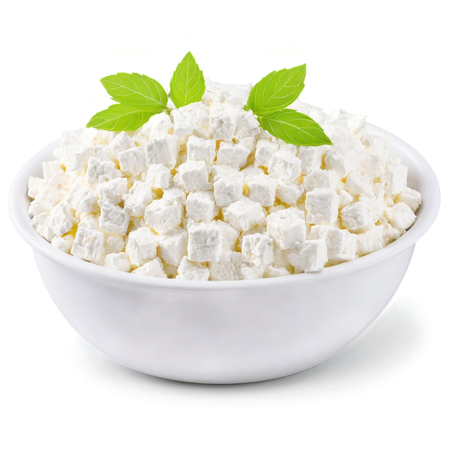 Cottage cheese dairy products isolated on transparent background #4187