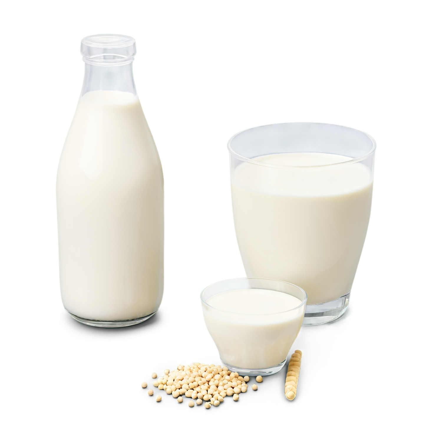 Soy milk isolated on transparent background #4420
