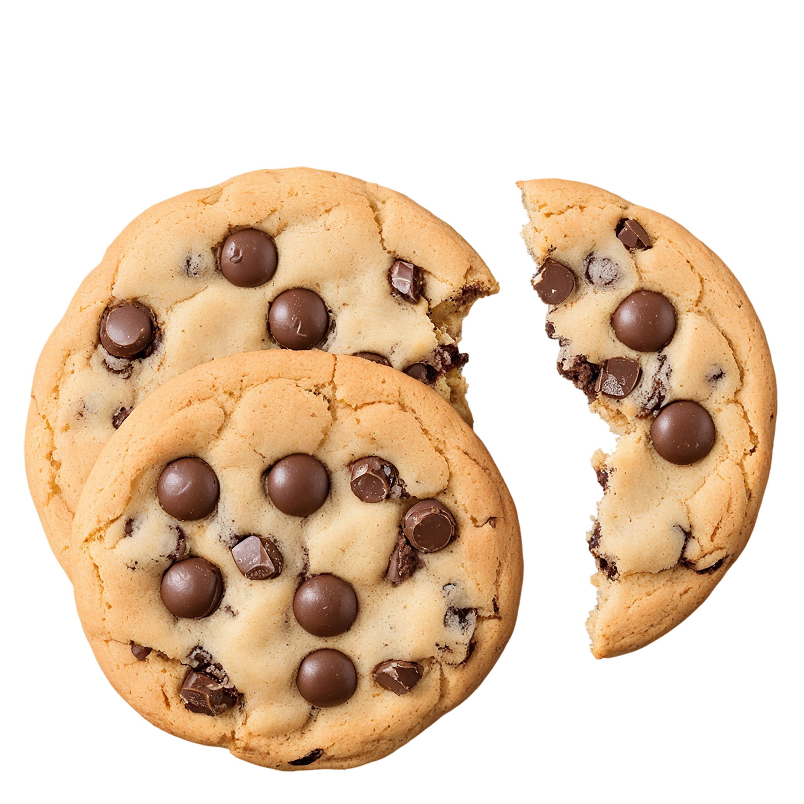 Chocolate chip cookies desserts isolated on transparent background #4613