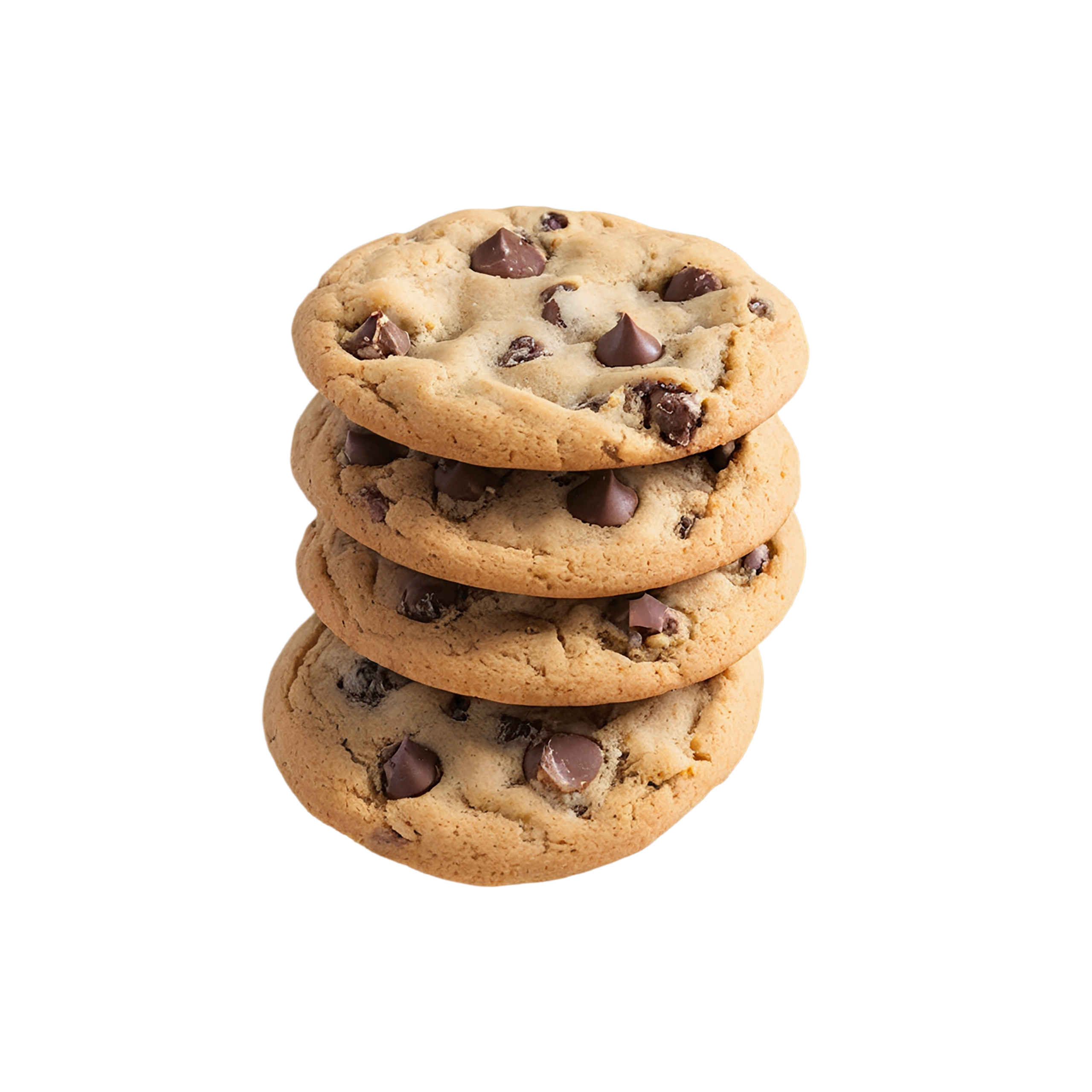 Chocolate chip cookies desserts isolated on transparent background #4614