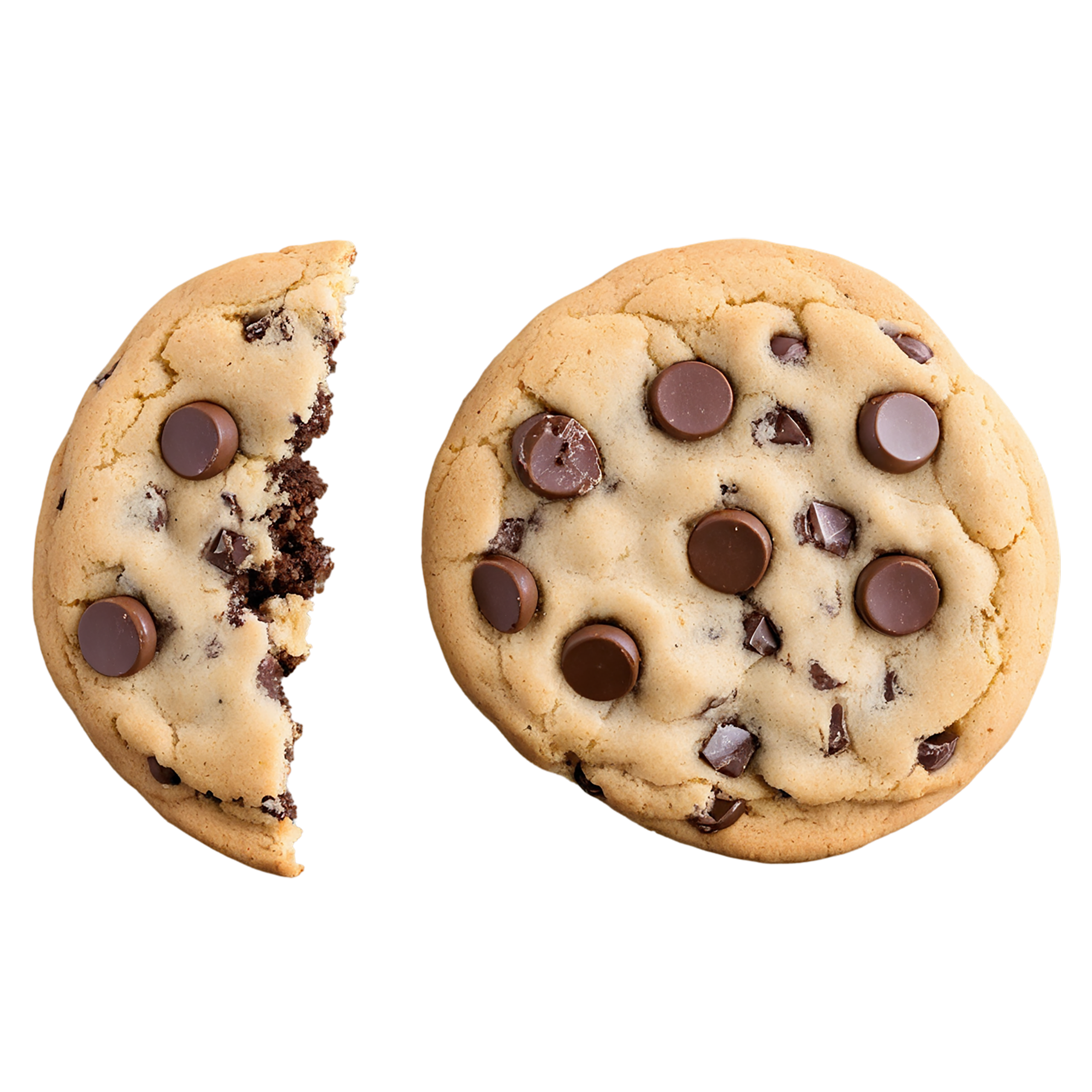 Chocolate chip cookies desserts isolated on transparent background #4618