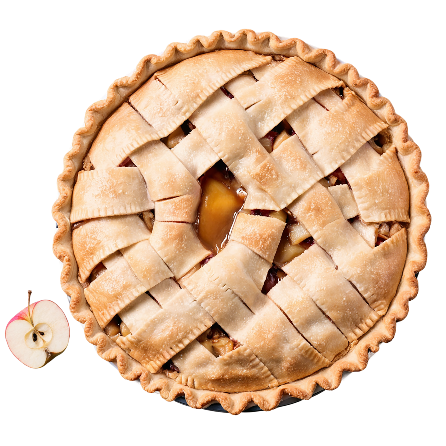 apple pie desserts isolated on transparent background #4449