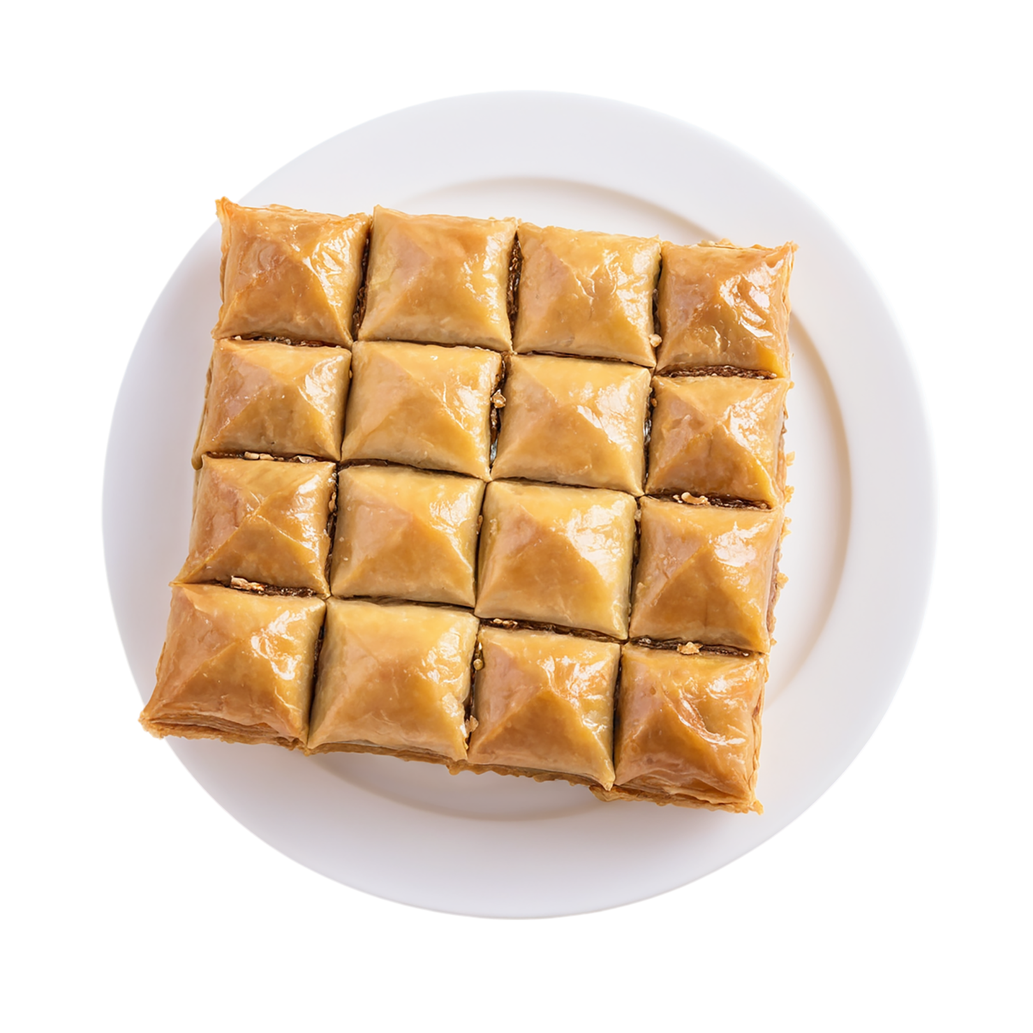 Baklava desserts isolated on transparent background #4480