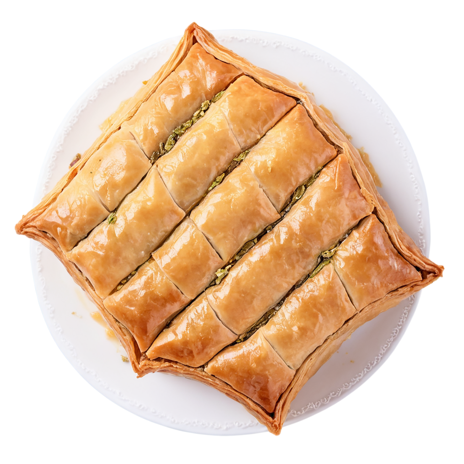 Baklava desserts isolated on transparent background #4487