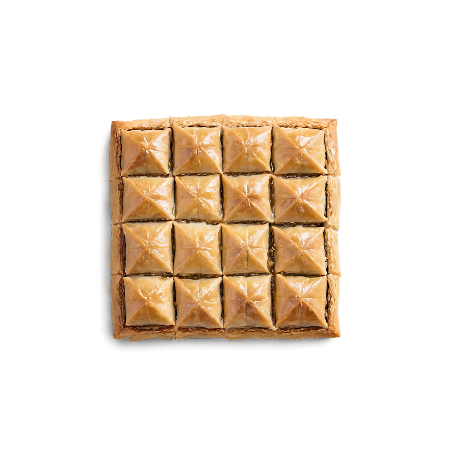 Baklava desserts isolated on transparent background #4488