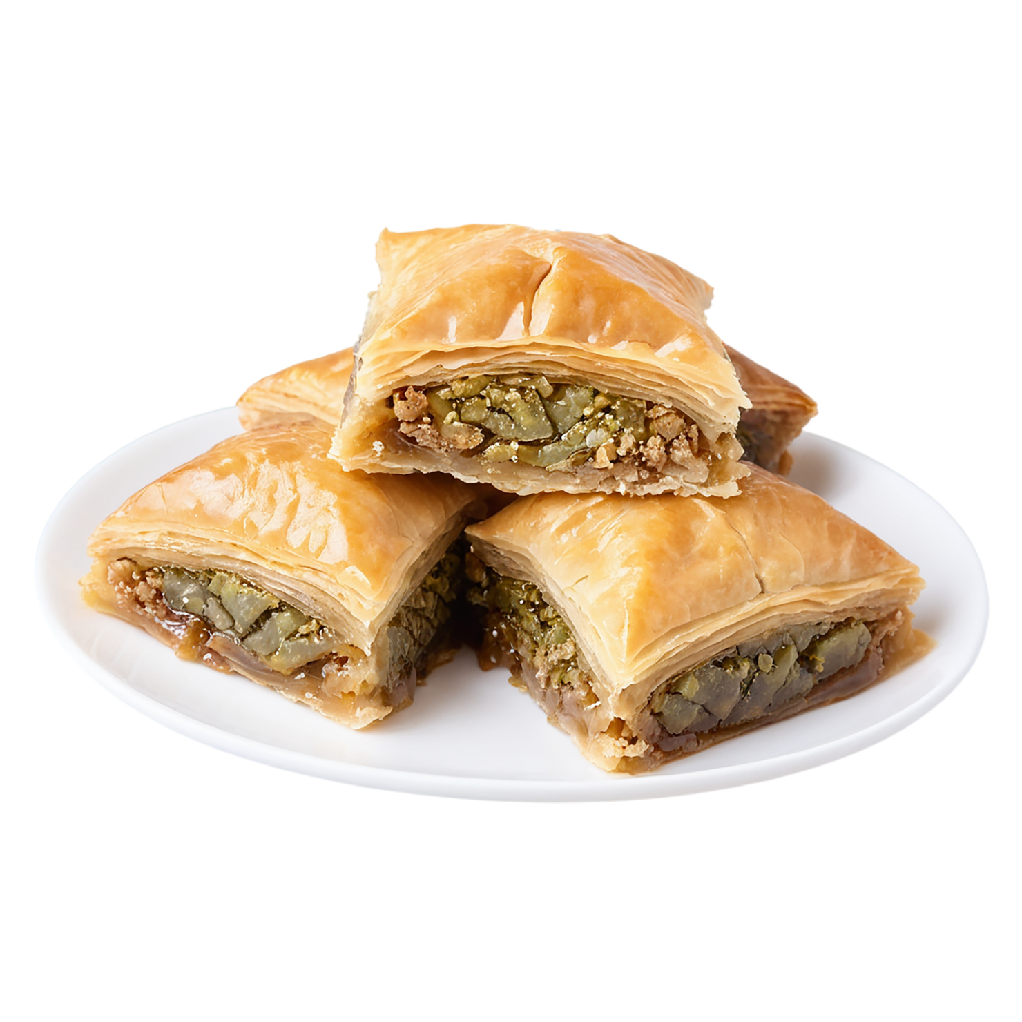 Baklava desserts isolated on transparent background #4498
