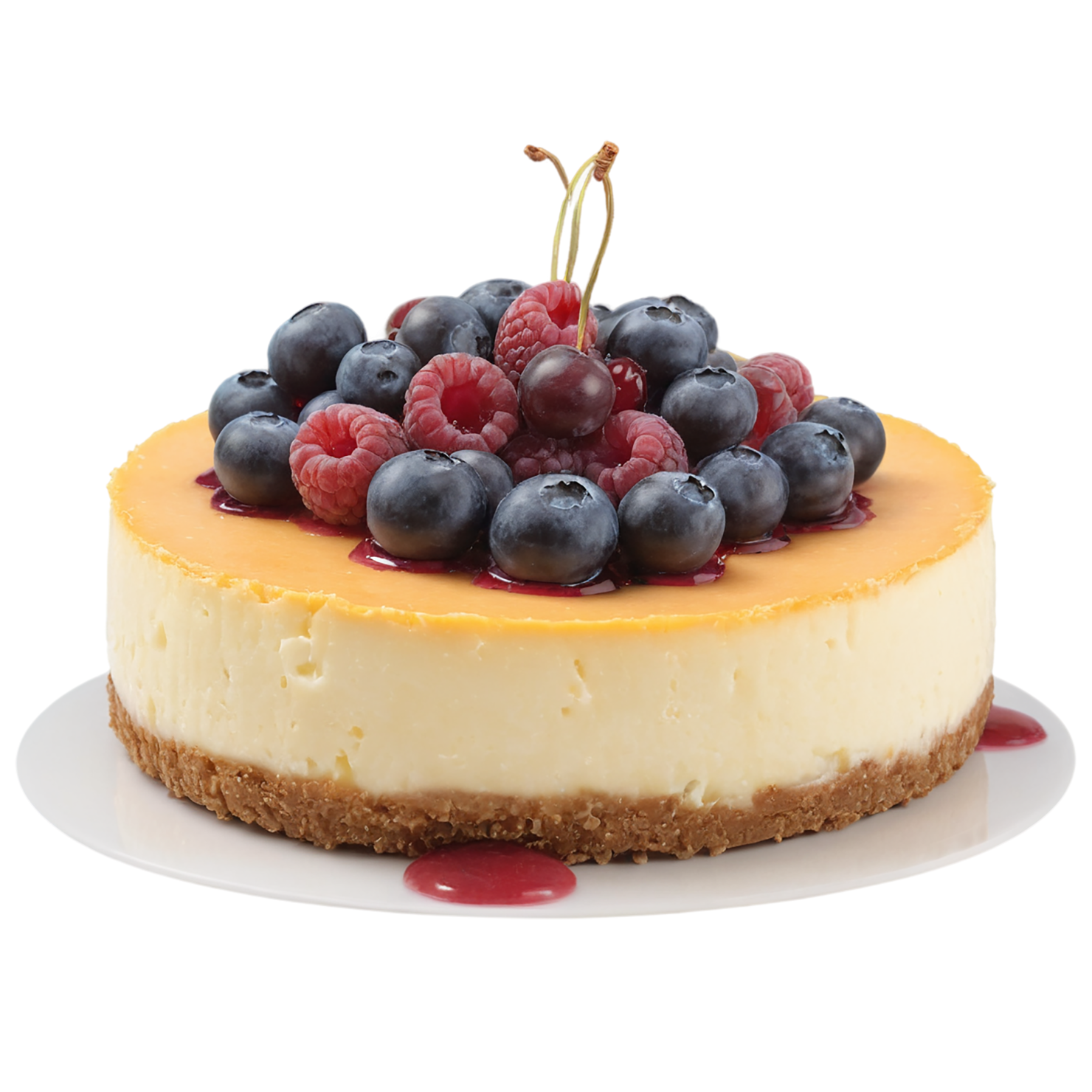 Cheese cake desserts isolated on transparent background #4541