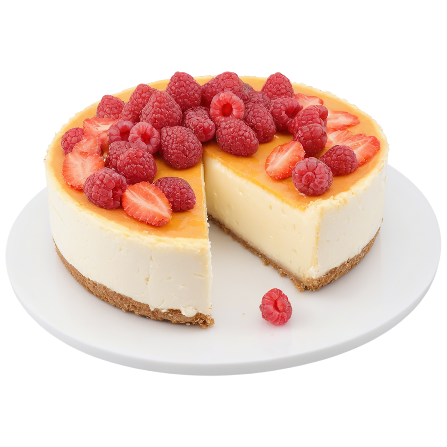 Cheese cake desserts isolated on transparent background #4544
