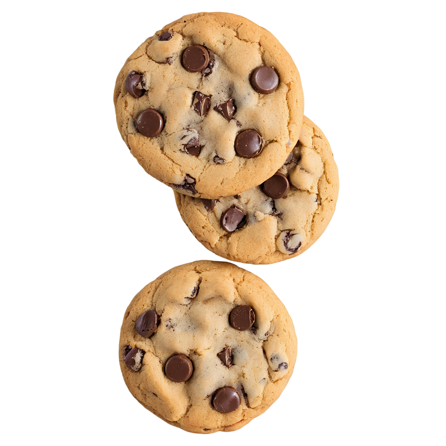 Chocolate chip cookies desserts isolated on transparent background #4593