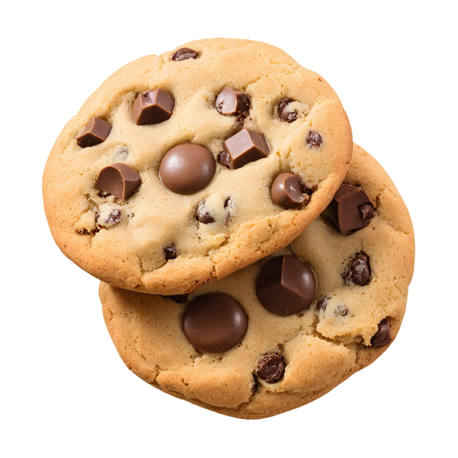 Chocolate chip cookies desserts isolated on transparent background #4594