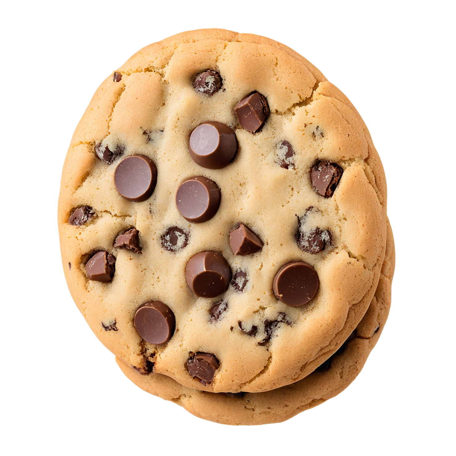 Chocolate chip cookies desserts isolated on transparent background #4596