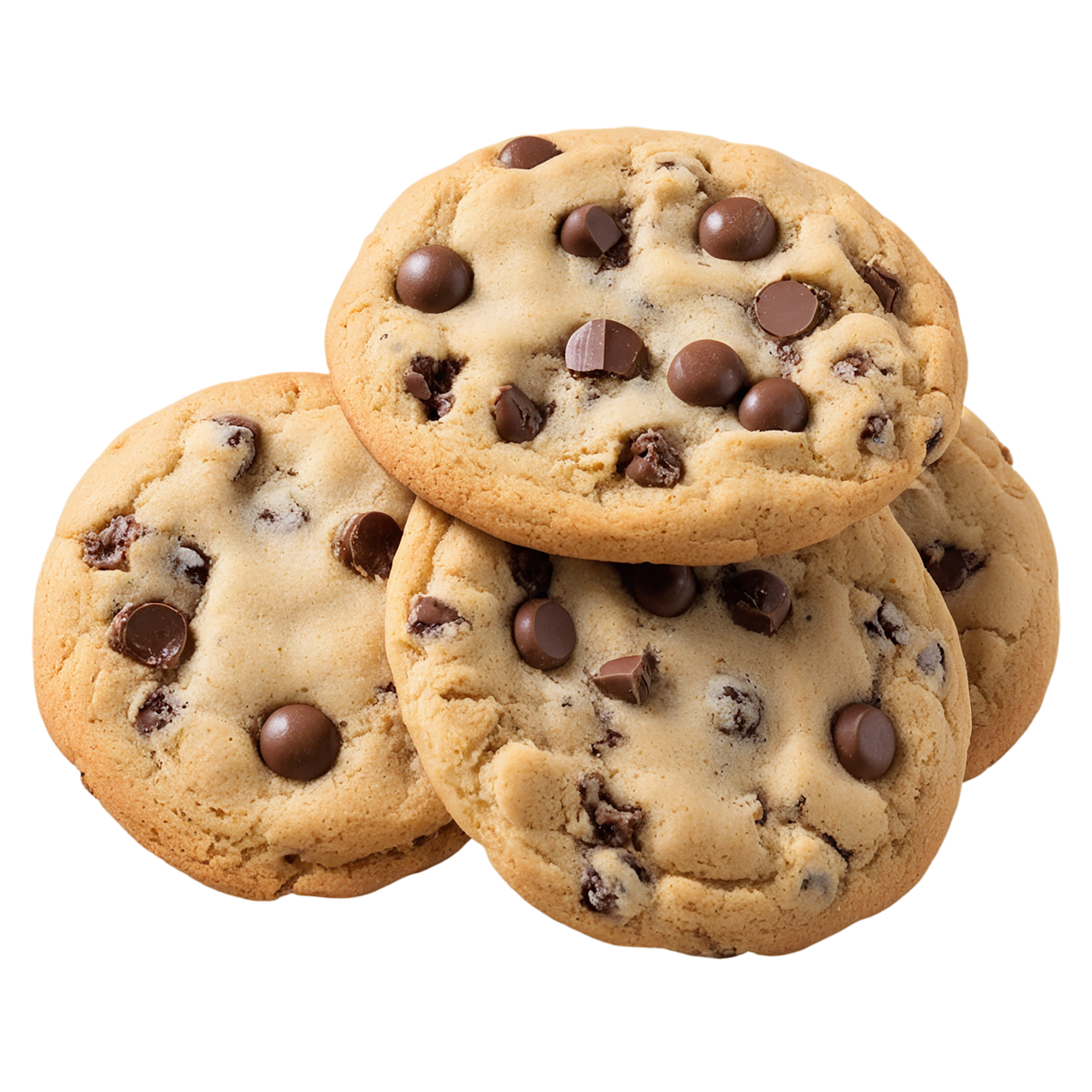 Chocolate chip cookies desserts isolated on transparent background #4601