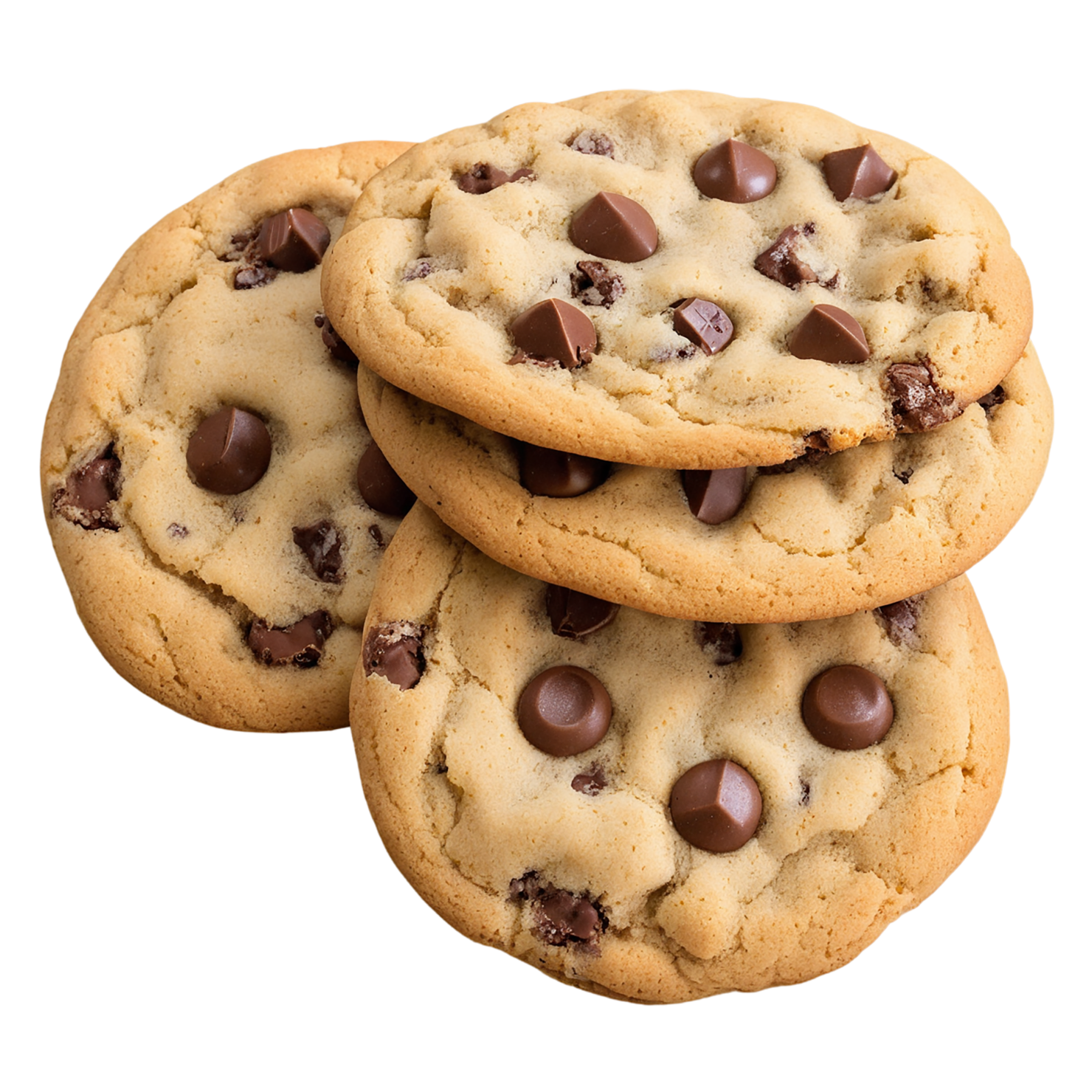 Chocolate chip cookies desserts isolated on transparent background #4602
