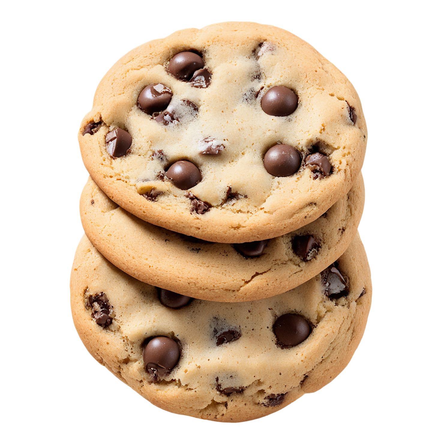 Chocolate chip cookies desserts isolated on transparent background #4605