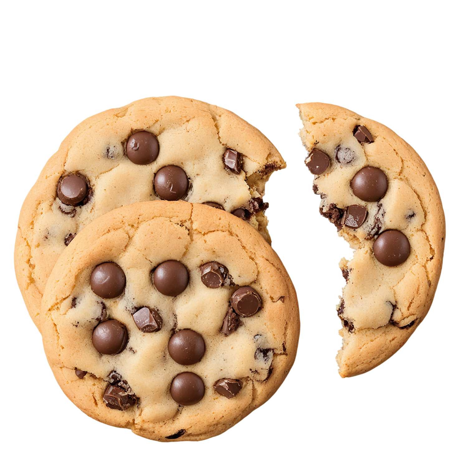 Chocolate chip cookies desserts isolated on transparent background #4613