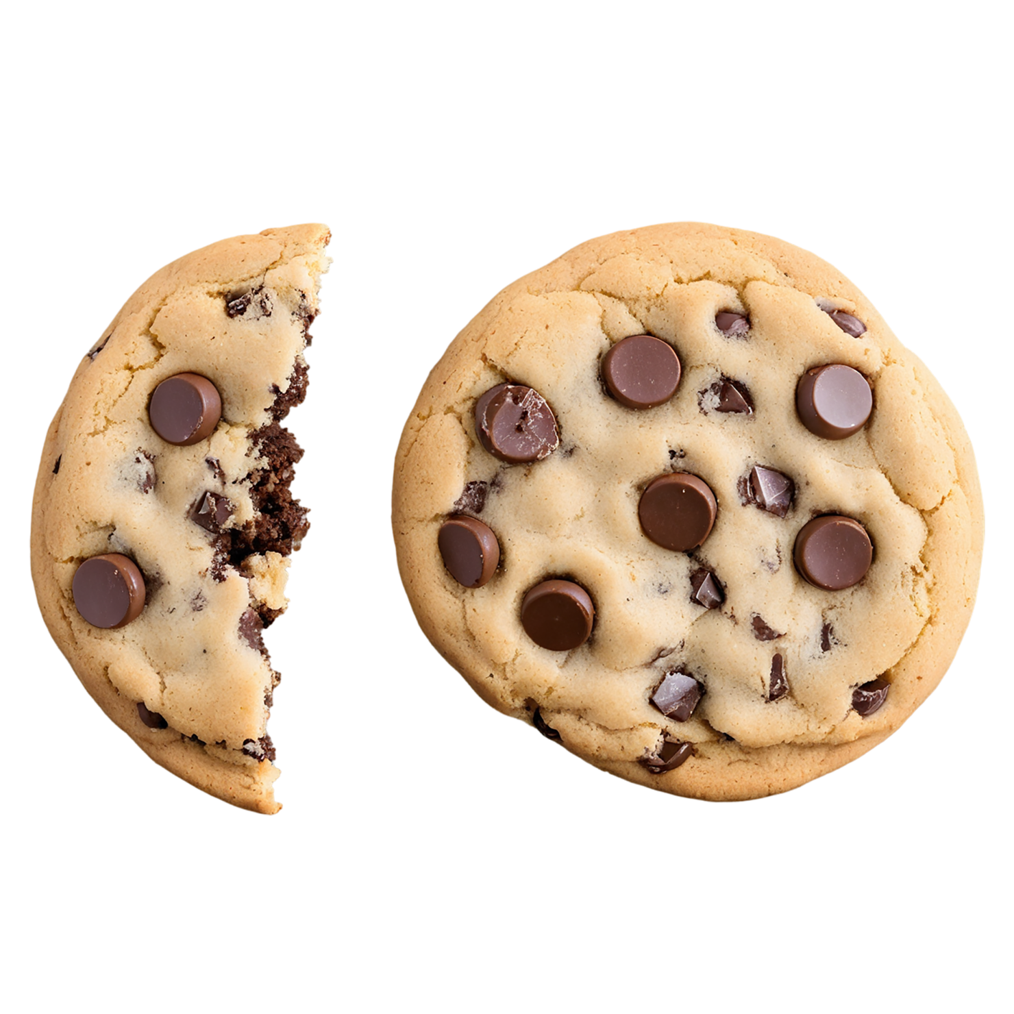 Chocolate chip cookies desserts isolated on transparent background #4618
