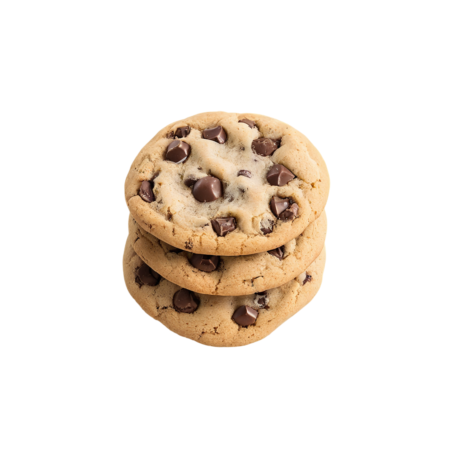 Chocolate chip cookies desserts isolated on transparent background #4621