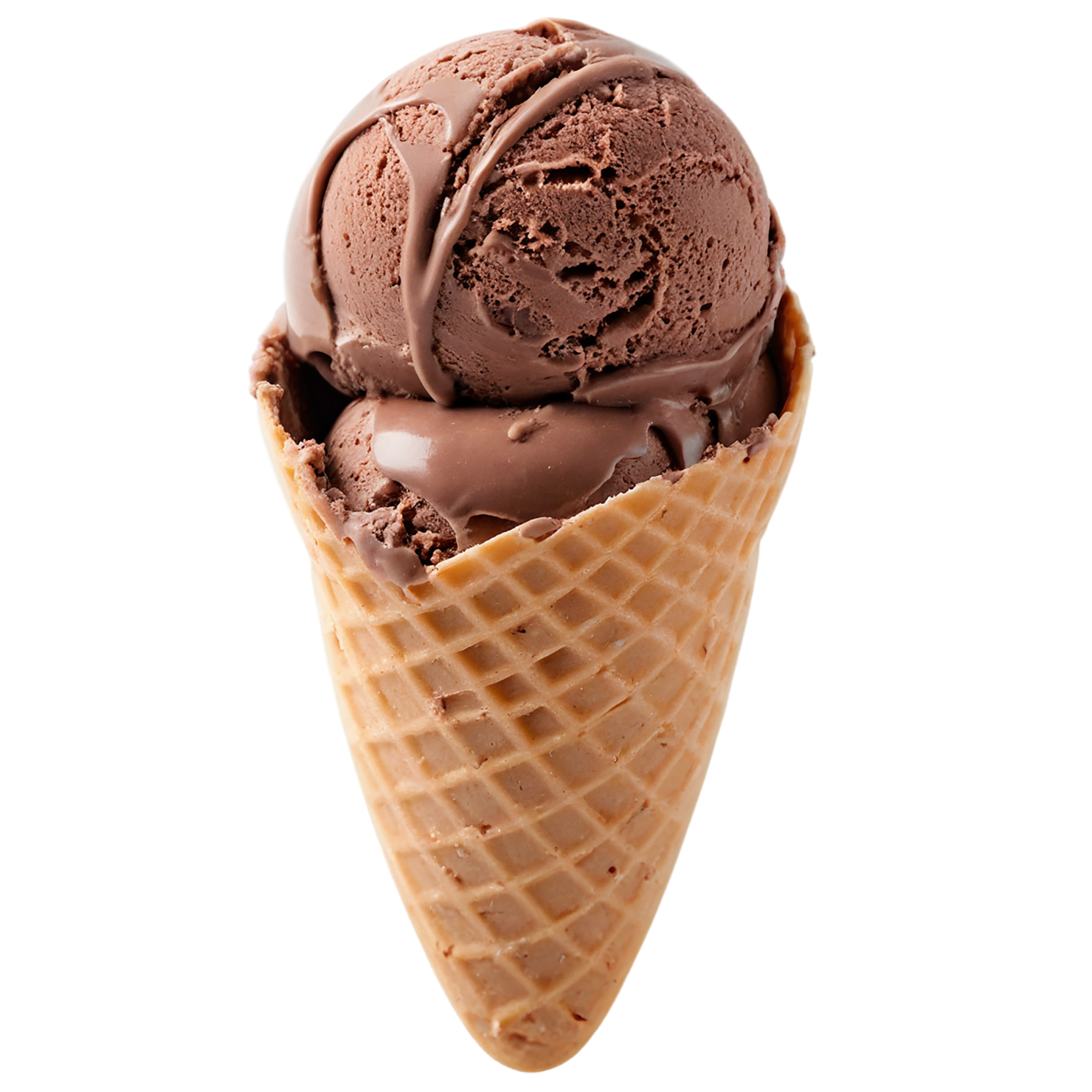Chocolate ice cream desserts isolated on transparent background #4623