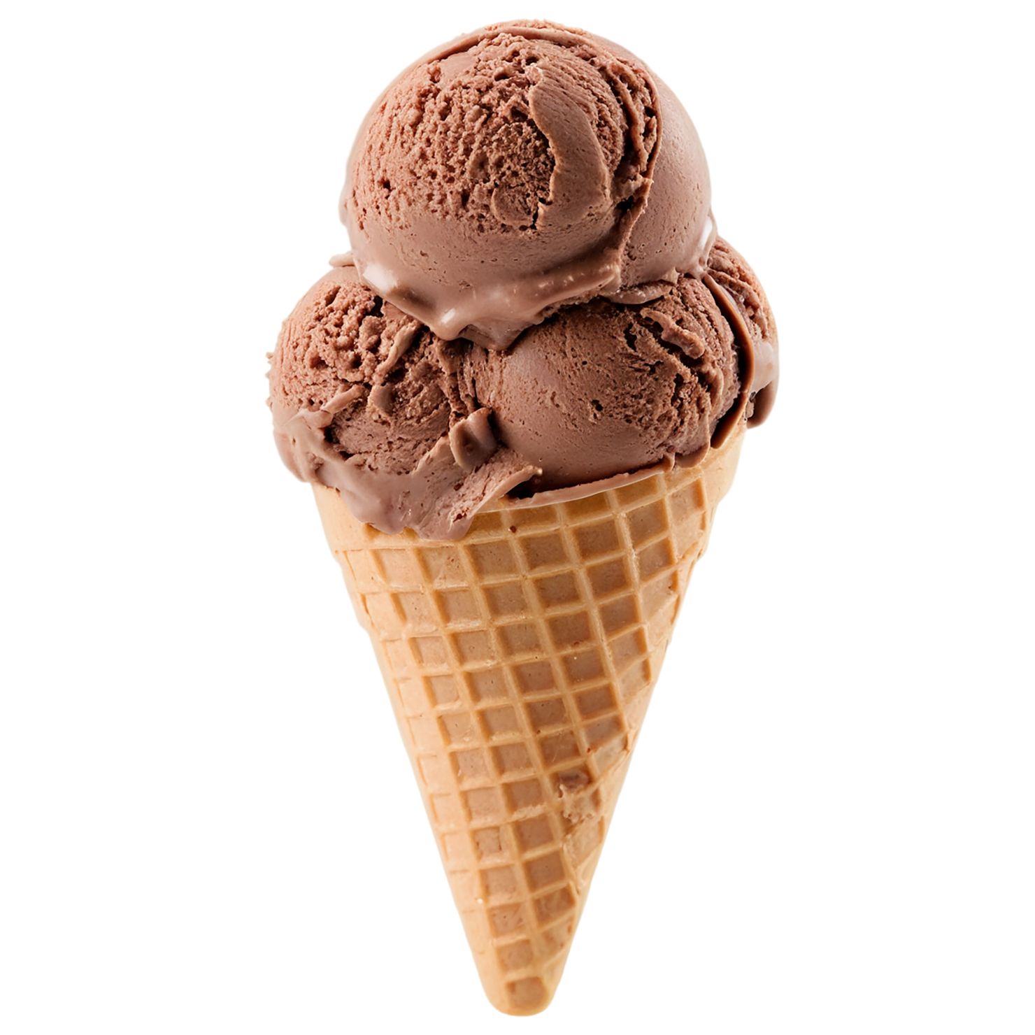 Chocolate ice cream desserts isolated on transparent background #4625