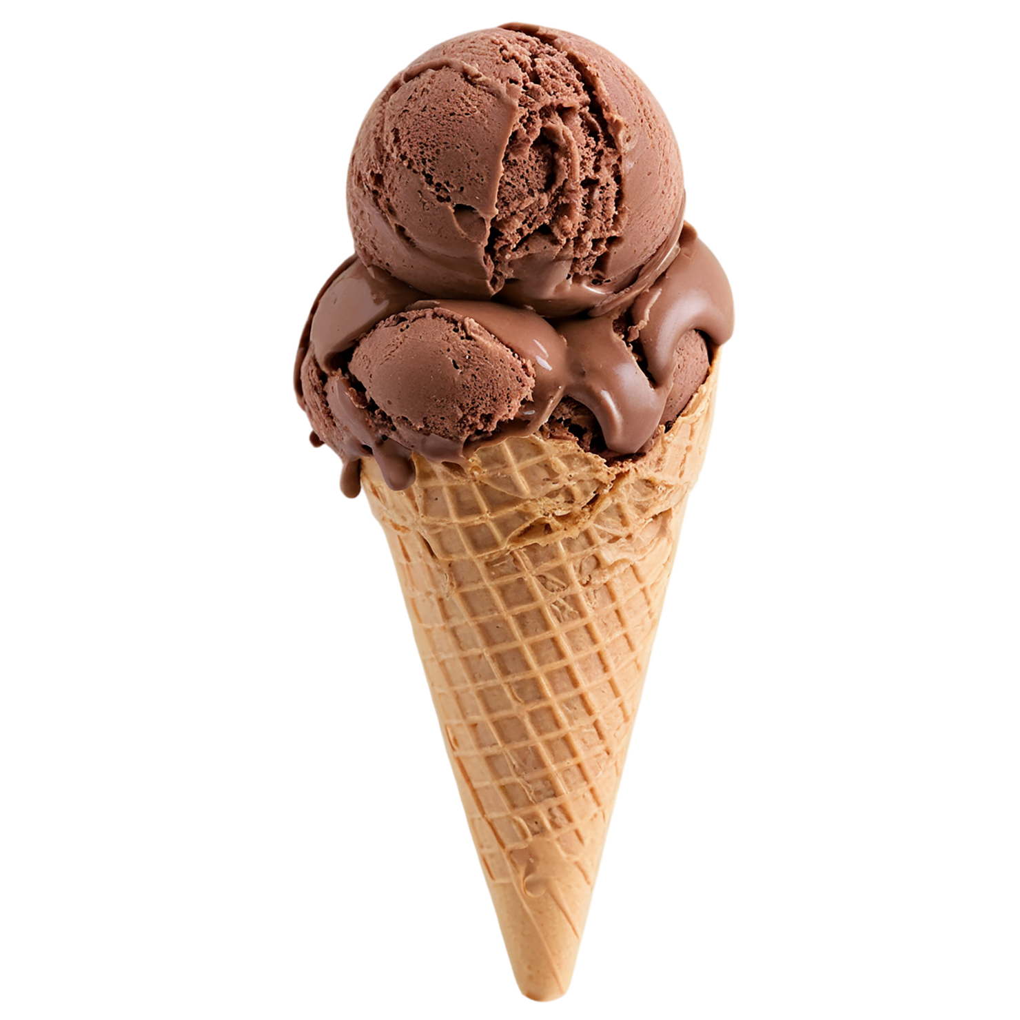 Chocolate ice cream desserts isolated on transparent background #4630