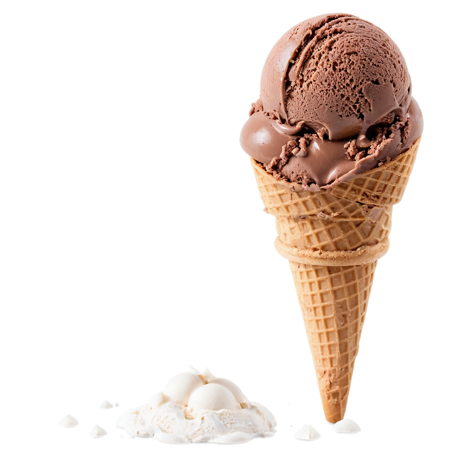 Chocolate ice cream desserts isolated on transparent background #4631