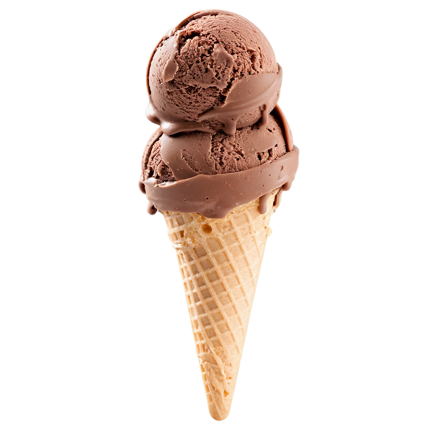Chocolate ice cream desserts isolated on transparent background #4637