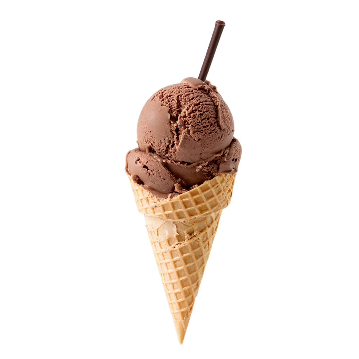 Chocolate ice cream desserts isolated on transparent background #4639