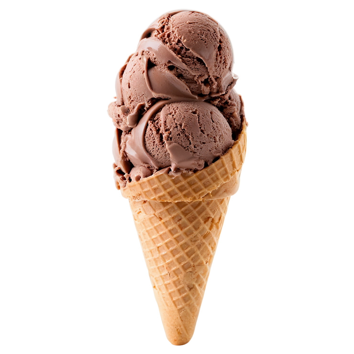 Chocolate ice cream desserts isolated on transparent background #4640