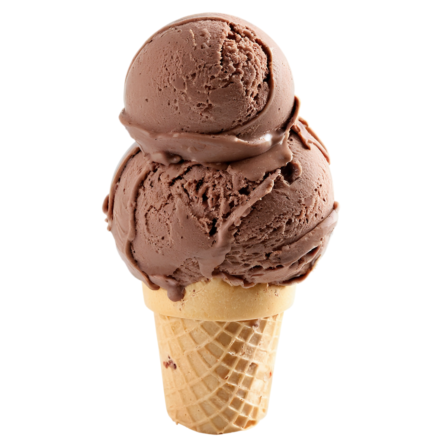 Chocolate ice cream desserts isolated on transparent background #4644