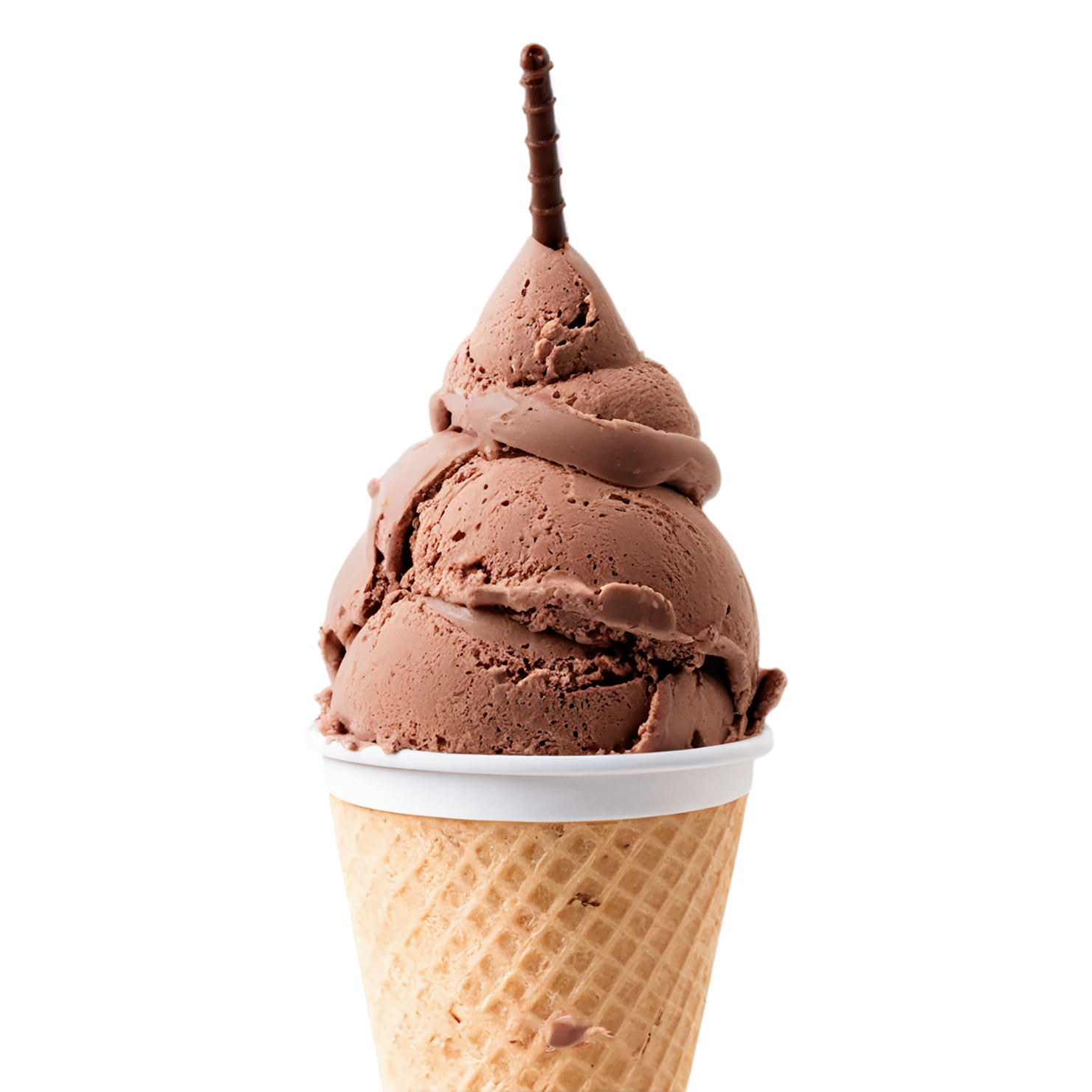 Chocolate ice cream desserts isolated on transparent background #4645