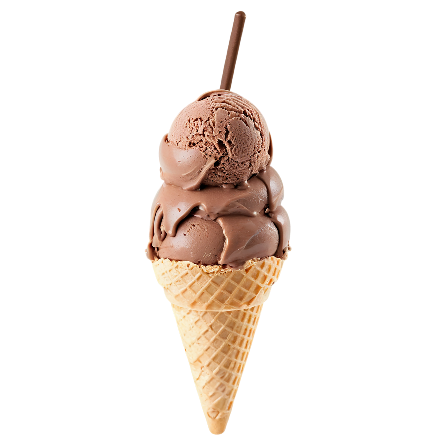 Chocolate ice cream desserts isolated on transparent background #4647