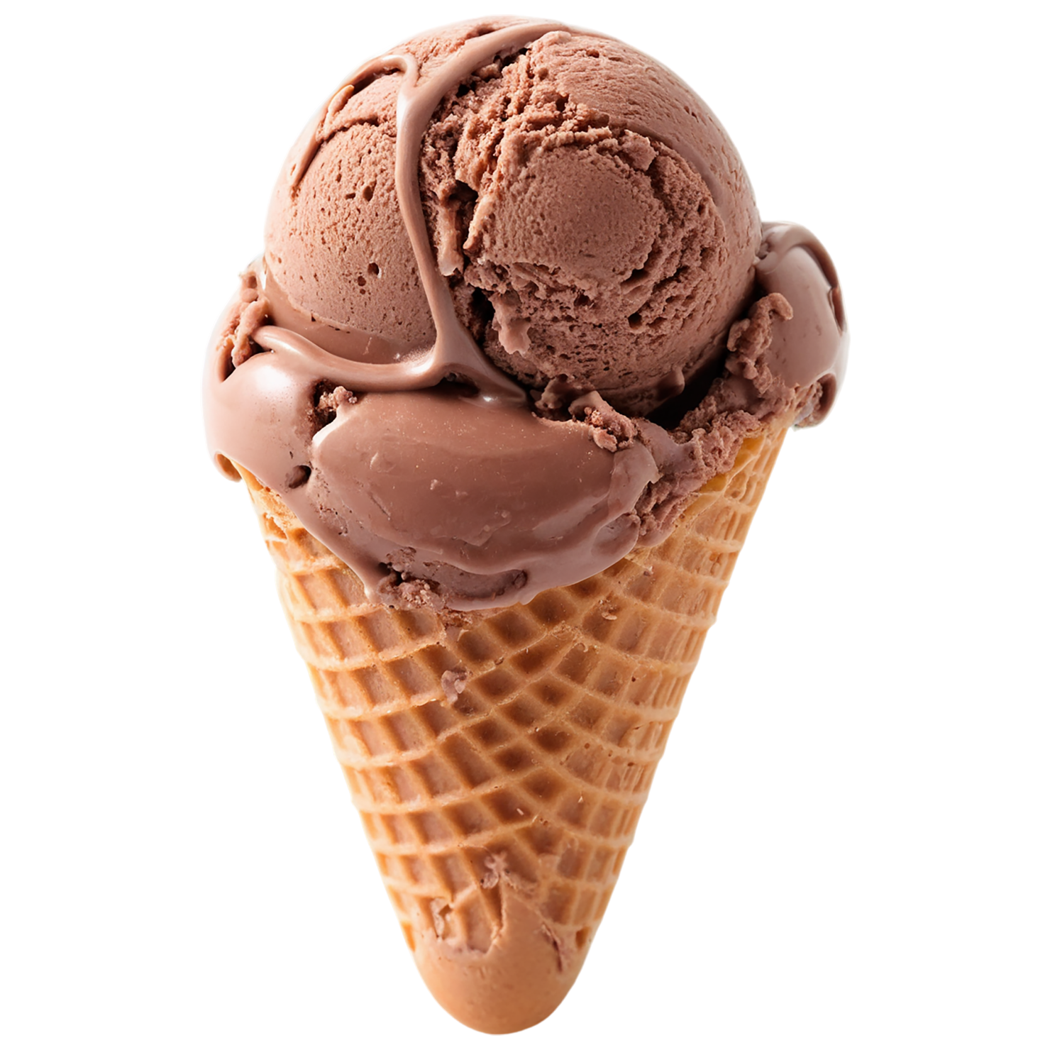 Chocolate ice cream desserts isolated on transparent background #4649