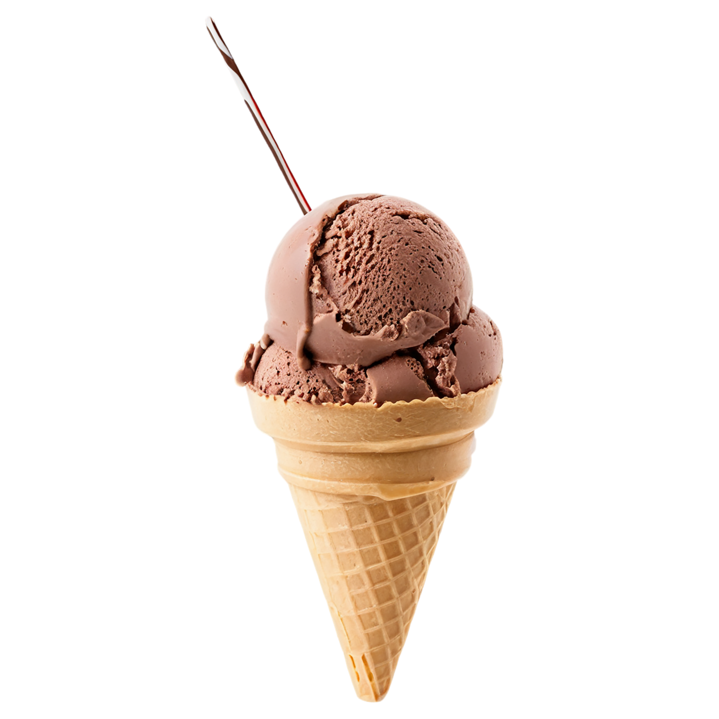 Chocolate ice cream desserts isolated on transparent background #4650