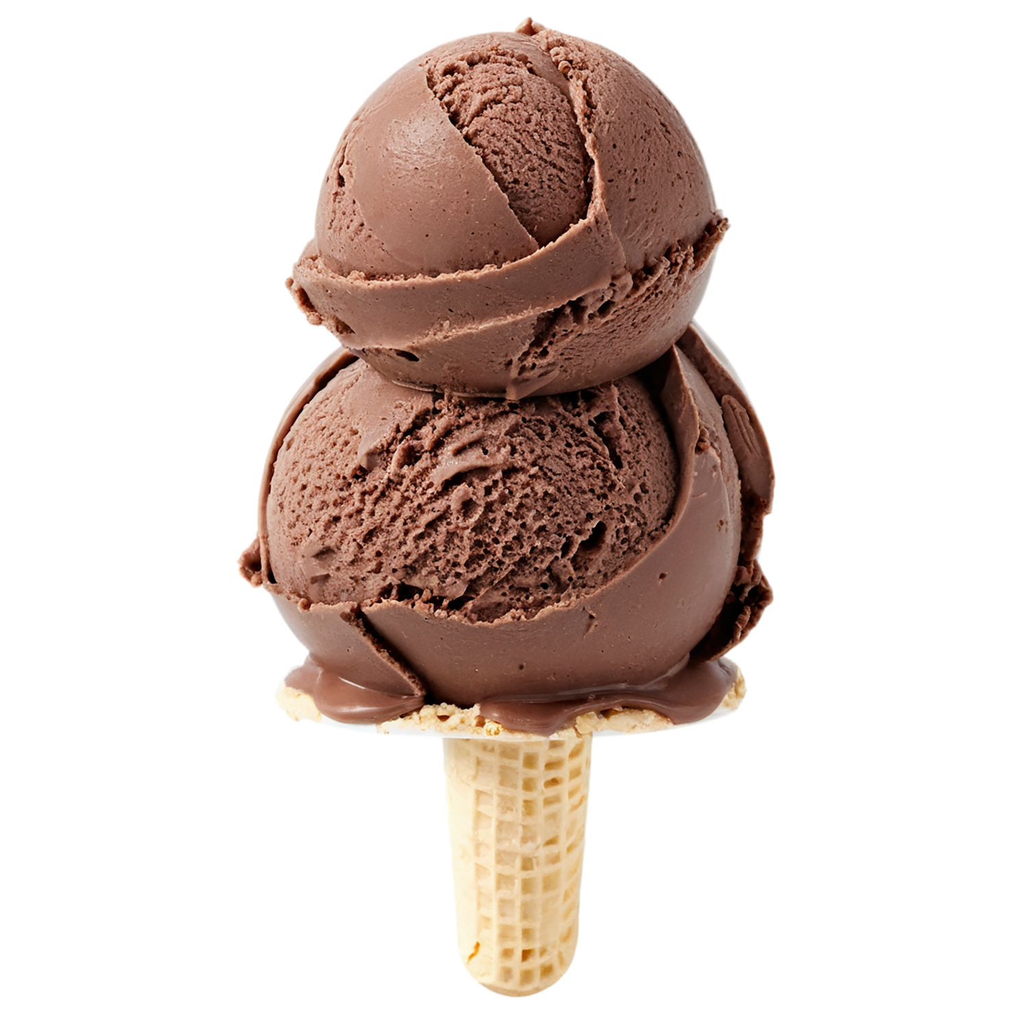 Chocolate ice cream desserts isolated on transparent background #4651