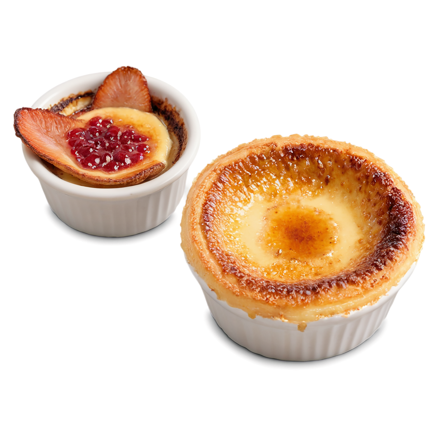 Creme Brulee desserts isolated on transparent background #4742