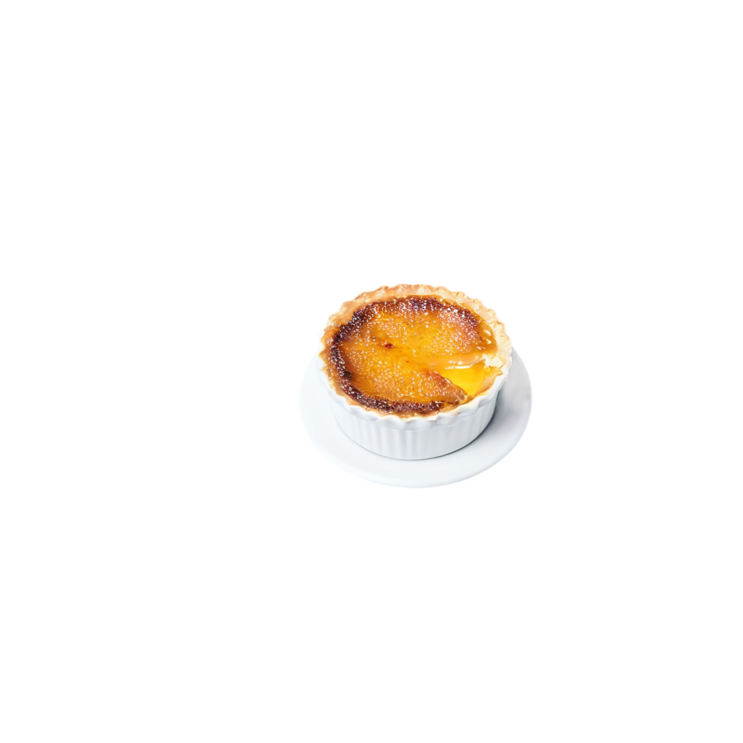 Creme Brulee desserts isolated on transparent background #4754