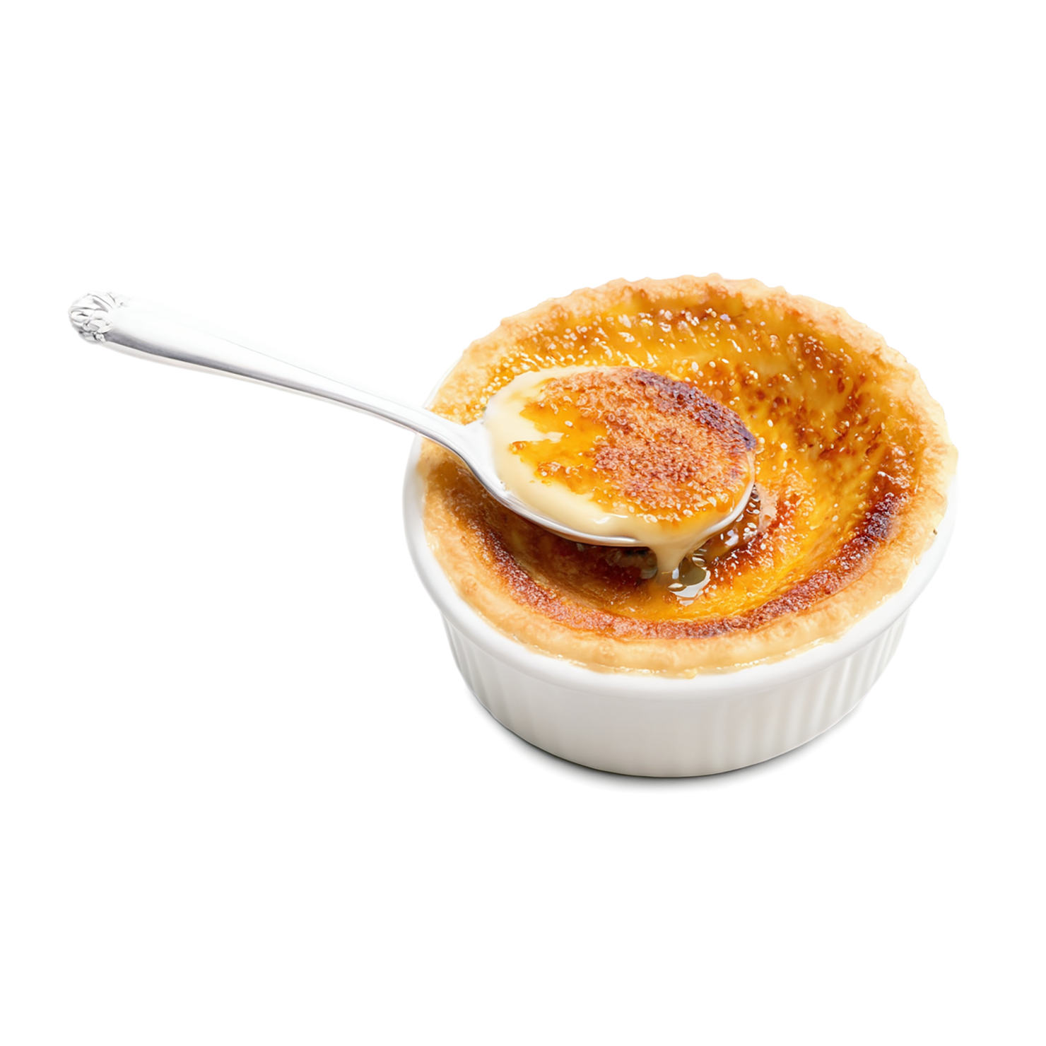 Creme Brulee desserts isolated on transparent background #4755