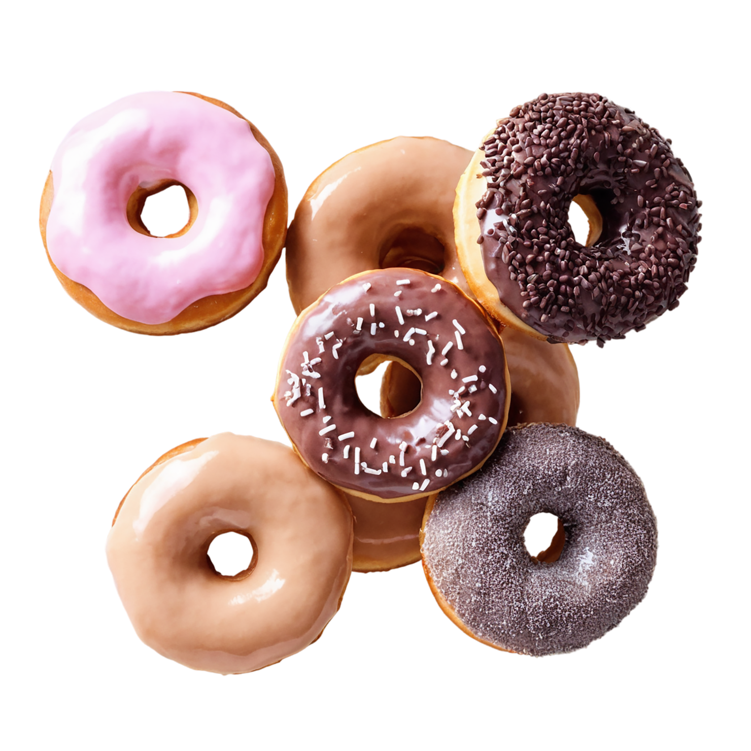 Donuts desserts isolated on transparent background #4806