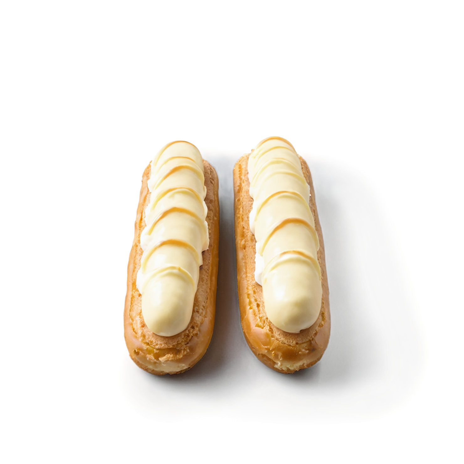 Éclairs with cream  desserts isolated on transparent background #4836