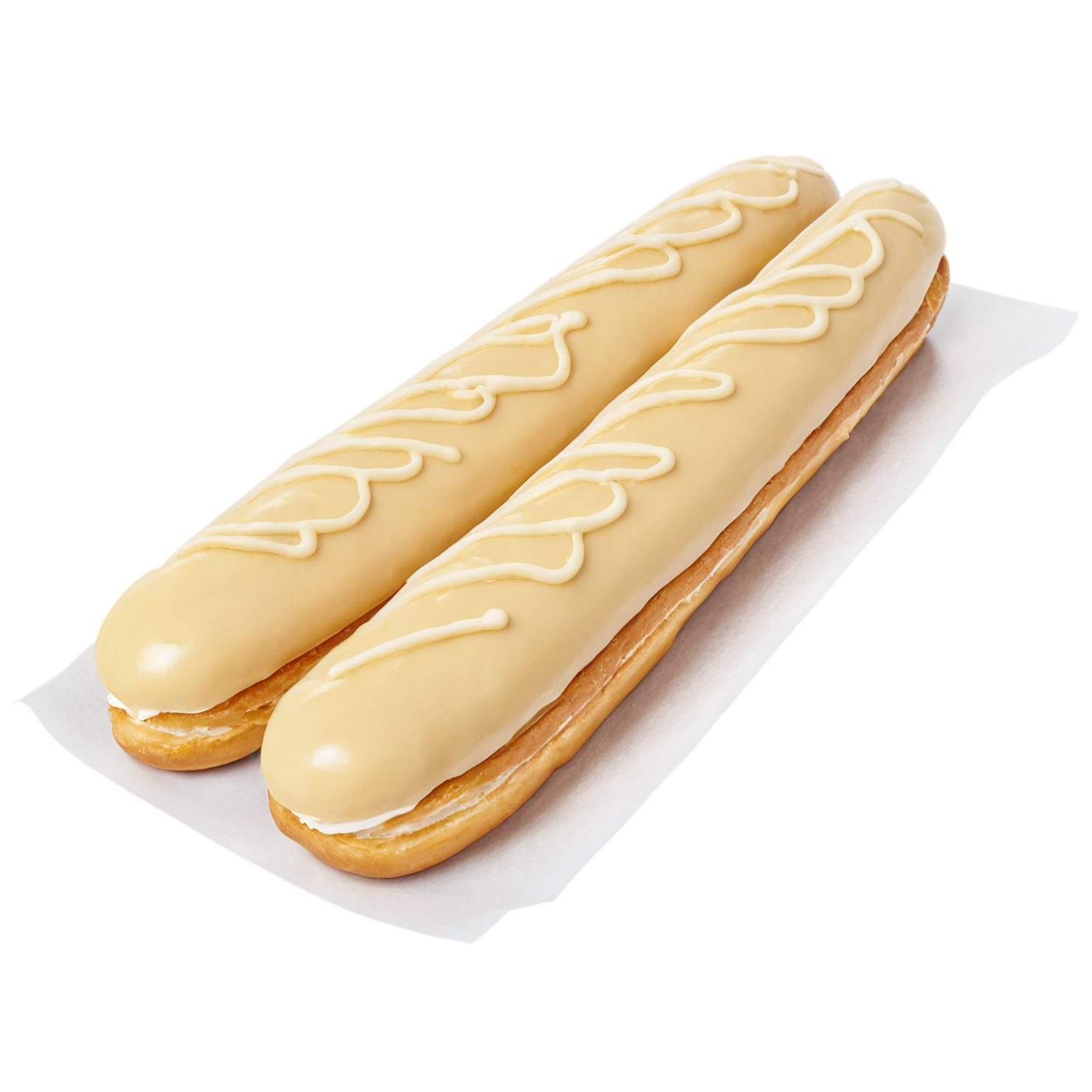 Éclairs with cream  desserts isolated on transparent background #4838
