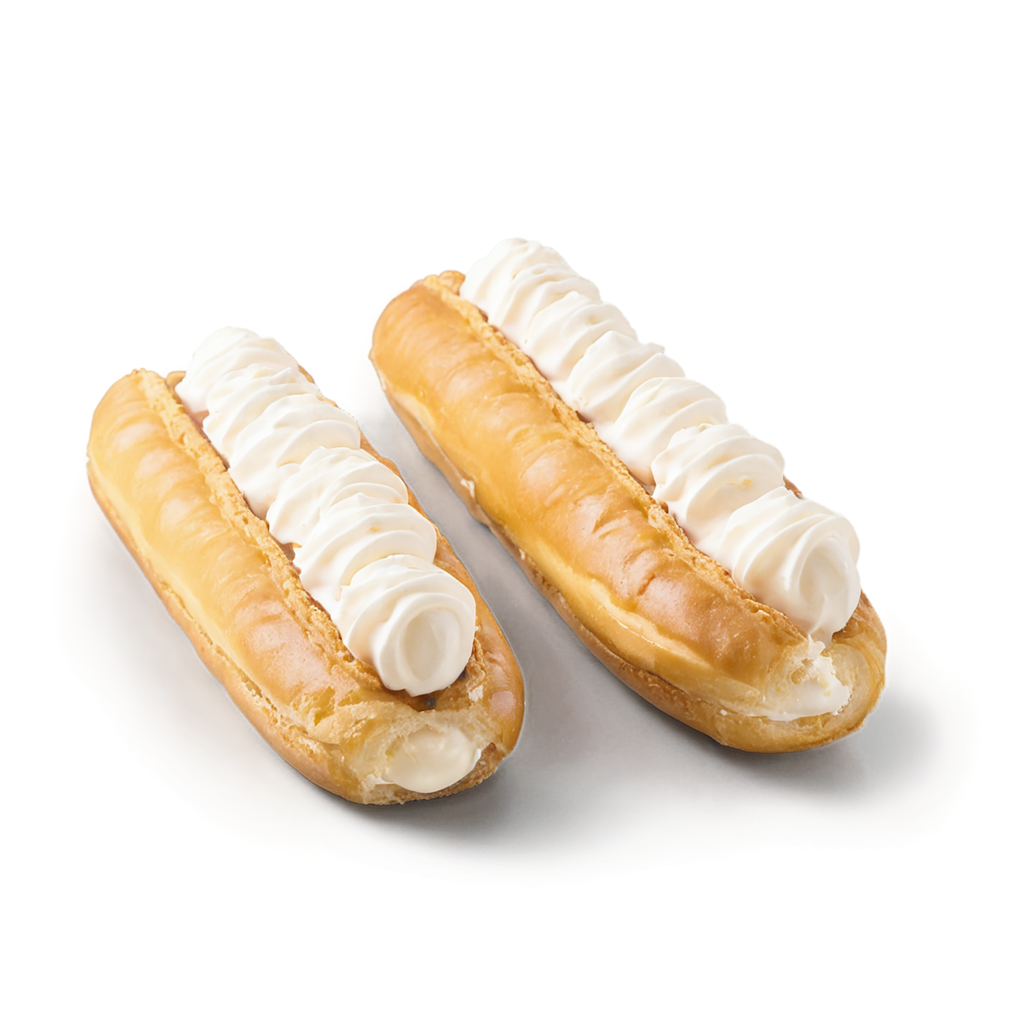 Éclairs with cream  desserts isolated on transparent background #4841