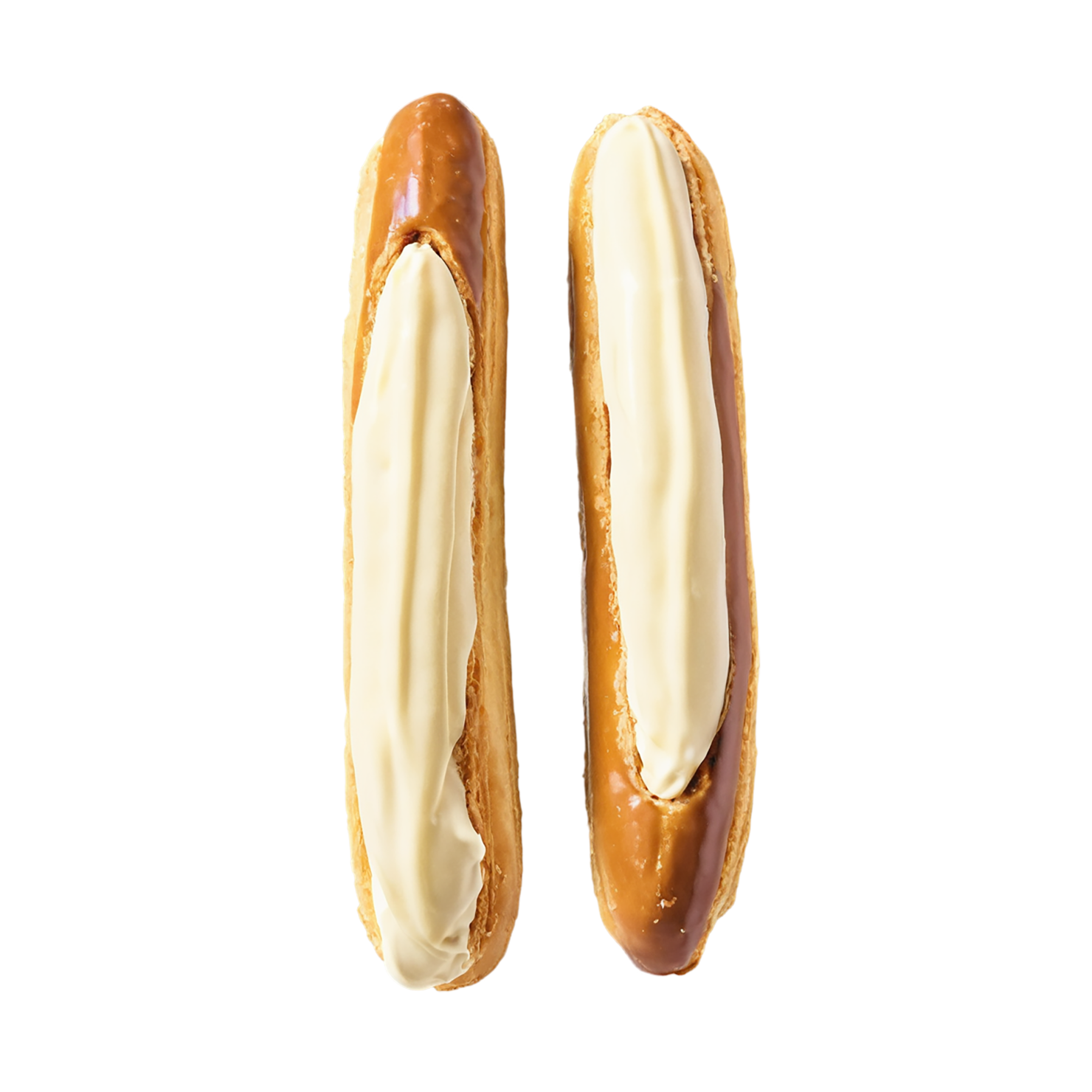 Éclairs with cream  desserts isolated on transparent background #4844