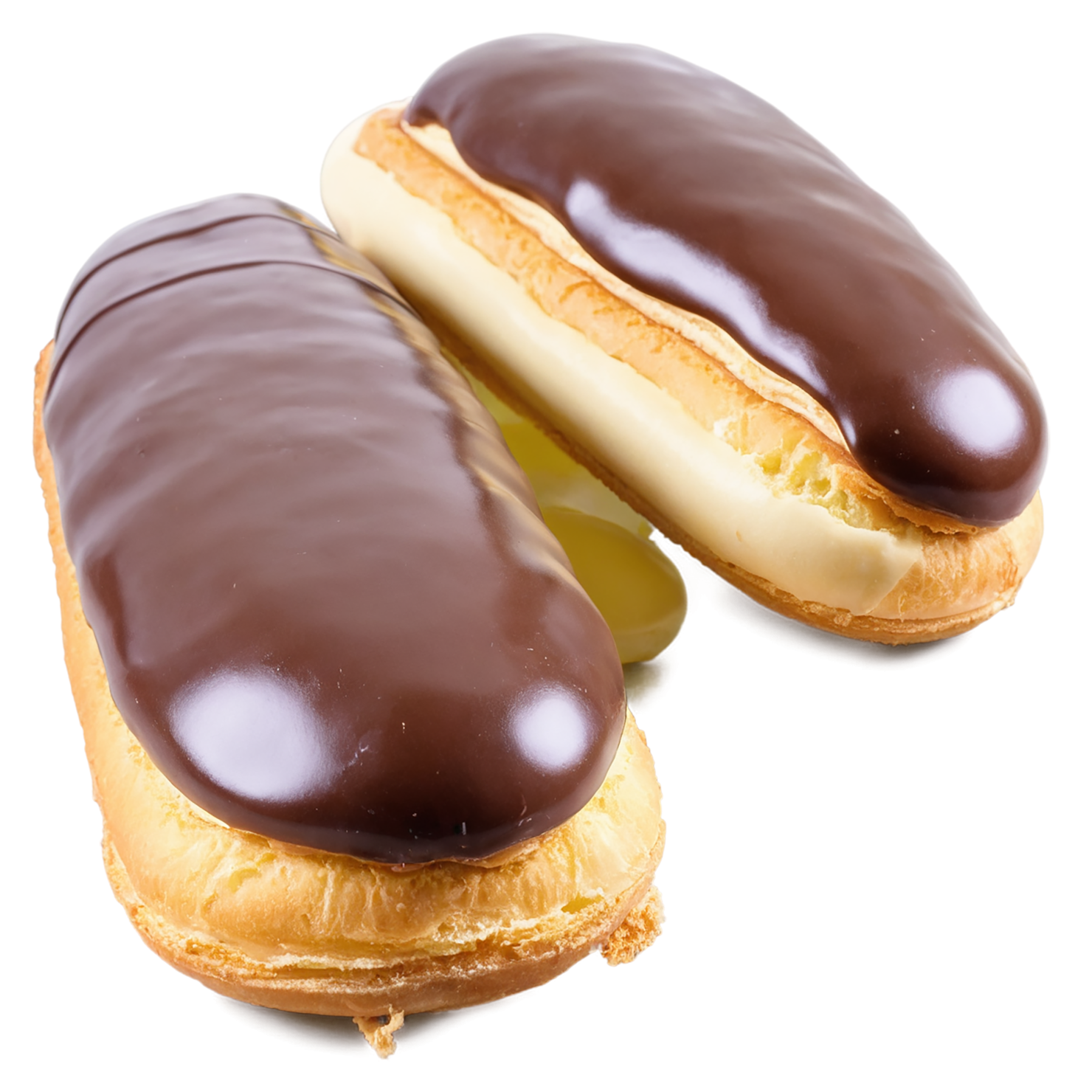 Éclairs with cream  desserts isolated on transparent background #4845