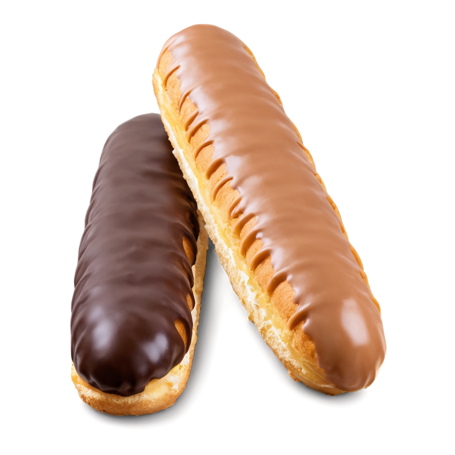 Éclairs with cream  desserts isolated on transparent background #4849