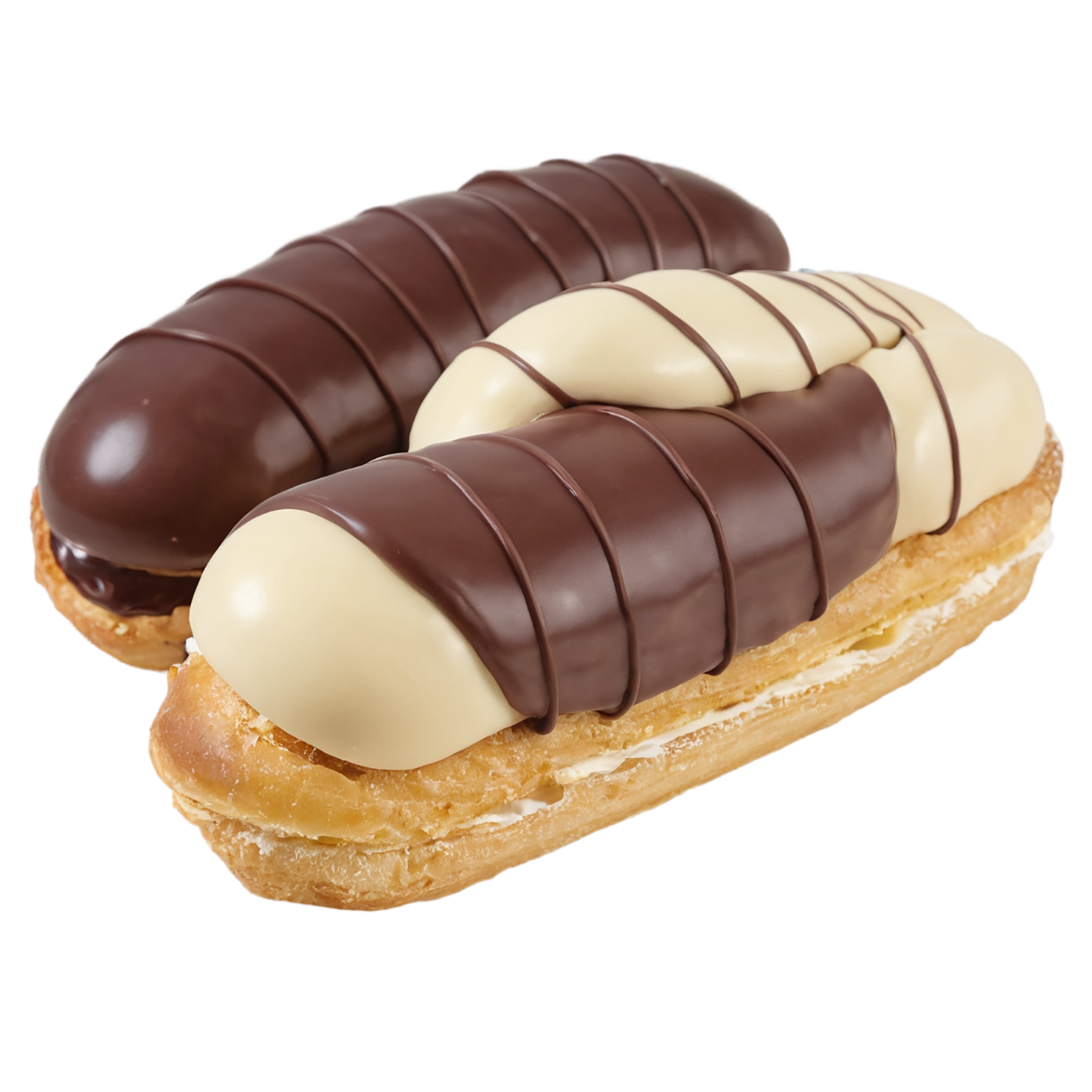 Éclairs with cream  desserts isolated on transparent background #4852
